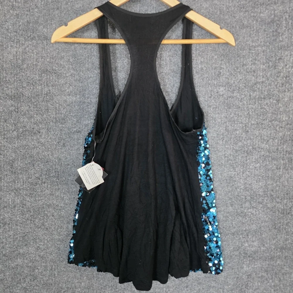 NEW Vintage Baby Phat Sequin Tank Top Deadstock M Blue Y2K‎ 90s Rave Festival - Picture 4 of 11